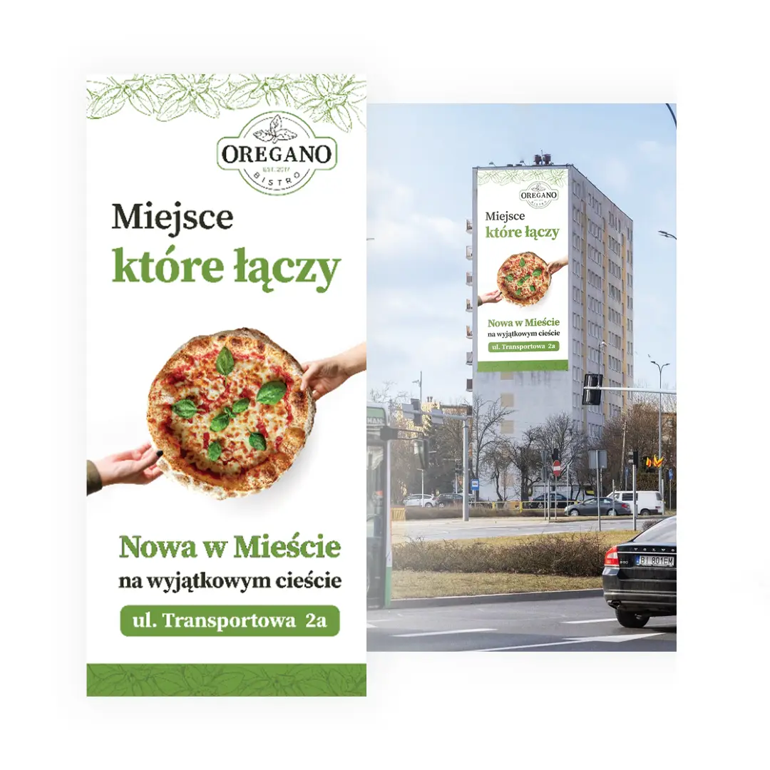 Restauracja Oregano - baner wielkoformatowy